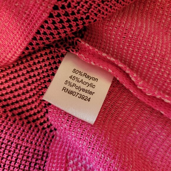 Ming Wang Plaid Grommet Open Cardigan Jacket - Picture 7 of 7